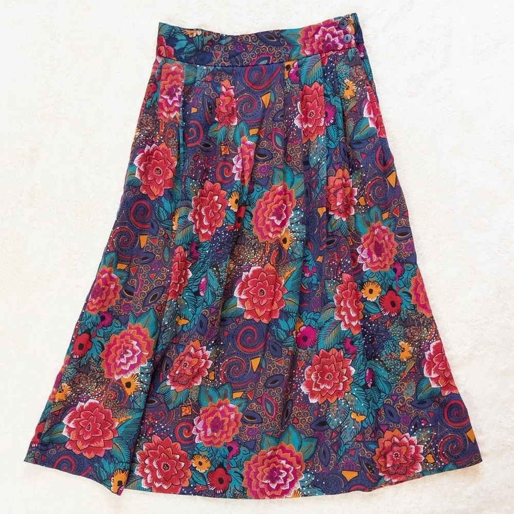 Via Sant Andrea Floral Maxi Skirt - Multicolor